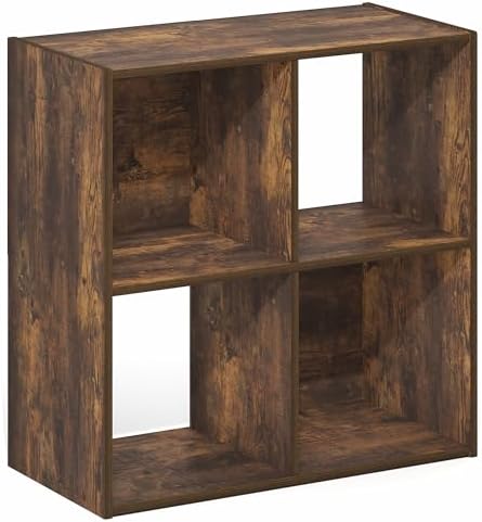 Furinno PELLI Book Shelf, 4-Cube Bookshelf - Image 6