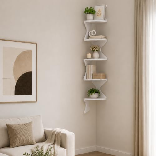 Corner Shelves Wall Mounted, Zigzag Corner Floating Shelves - Image 6