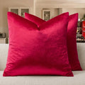 GIGIZAZA Red Velvet Pillow Covers 20x20 Decorative Pillows Pack of 2 by GIGIZAZAFocusingonhomedecoration
