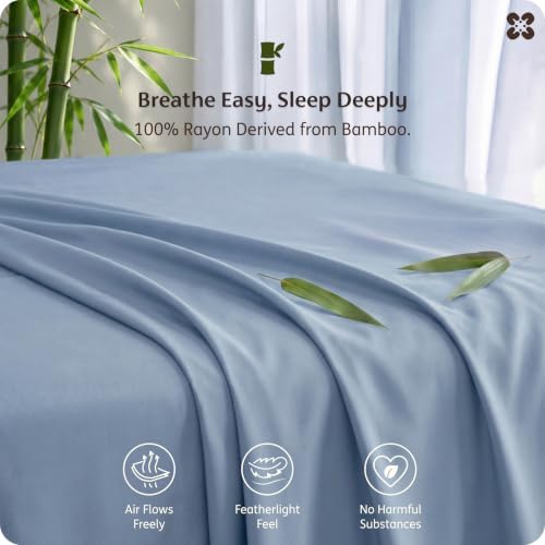 Bedsure PureWoven Rayon Derived from Bamboo, California King Sheet Sets - Image 3