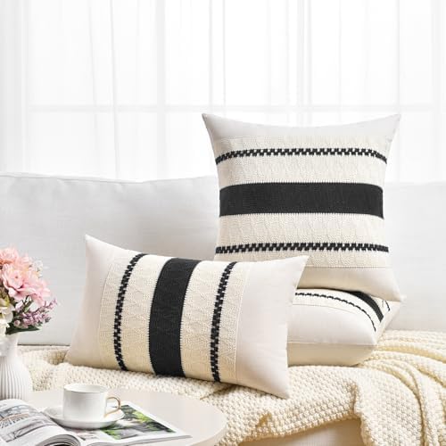 Fancy Homi Set of 1 Boho Black Euro Decorative Throw Pillow Cover 26x26 Inch - Image 6