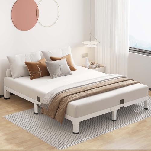 4 Inch White King Bed Frame Low Profile - Image 3