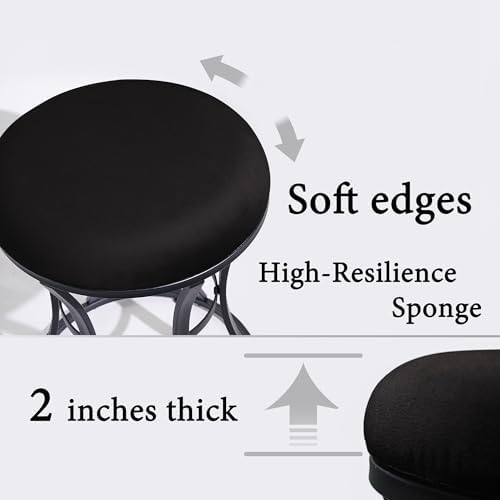 Vanity Chair, Small Velvet Vanity Stool & Ottoman Bench - Image 4