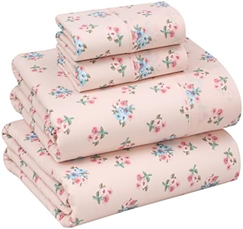 RUVANTI 100% Cotton Full Sheets, Percale Bedding Full Size Set, Spring On by Ruvanti