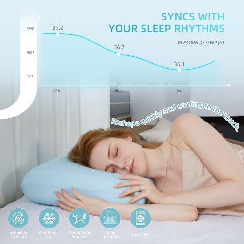 SAPHREAS Gel Cooling Memory Foam Pillow - Image 3