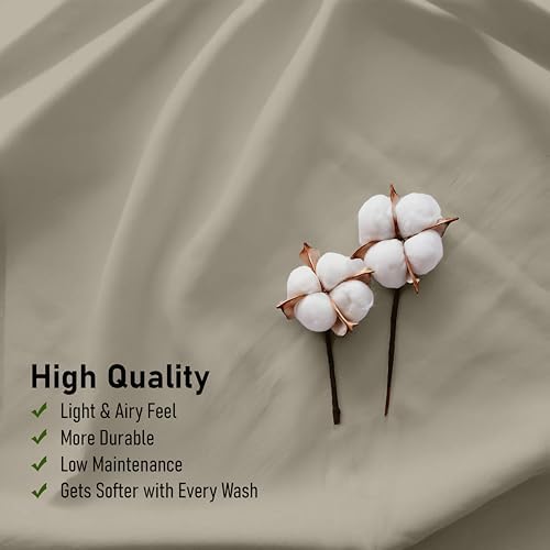 RUVANTI 100% Cotton Queen Sheets, Percale Queen Sheet Set - Image 5