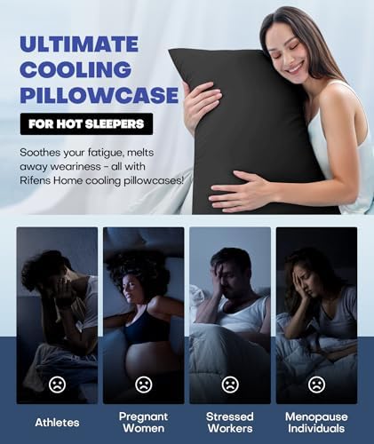 Ultra-Chill Cooling Pillowcase for Hot Sleepers, Softer Than Silk Pillow Cases - Image 6
