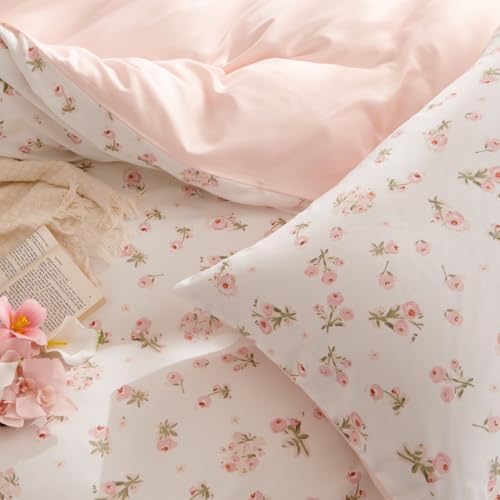 Floral Comforter Set Twin Size Pink Bedding Sets - Image 6