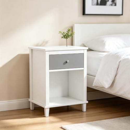 White-Gray Night Stand, Nightstand by Unknown