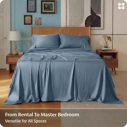 Bedsure PureWoven 100% Rayon Derived from Bamboo, King Size Sheets Set - Image 4
