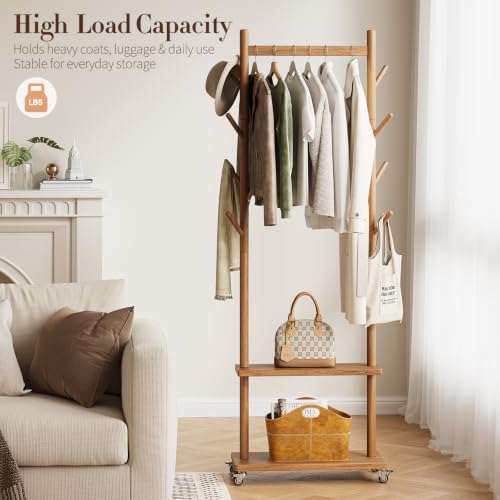 Yoobure Solid Wood Coat Rack Freestanding - Image 4