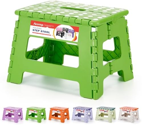 Folding Step Stool 9 Inch for Kids and Adults, 300 lbs by ACSTEP