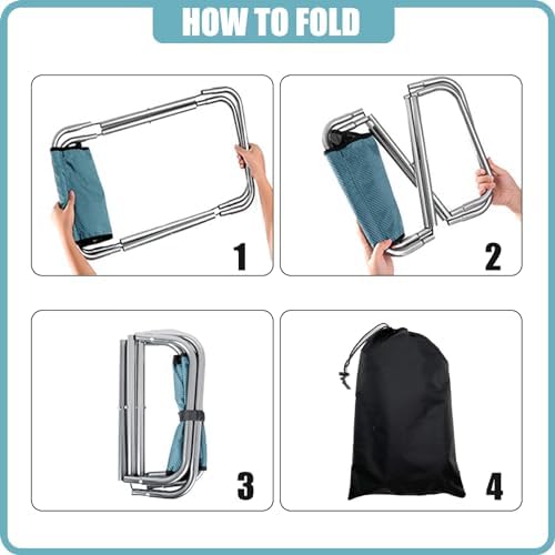 16 Inch Tall Portable Folding Camping Stool - Image 5