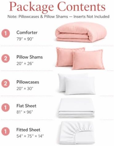 Pink Full Comforter Set with Sheets - Image 6