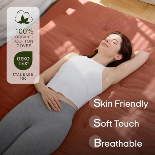 ZonLi Japanese Floor Futon Mattress 100% Cotton Cover Foldable Portable - Image 2