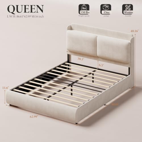 Garvee Queen Upholstered Bed Frame - Image 2
