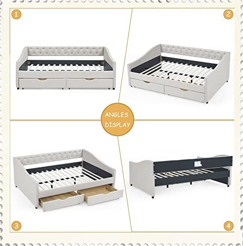 Wood Full Size Daybed, Day Bed Frame - Image 7
