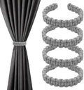 4 Pack Braided Curtain Tieback Elegant Boho Rustic Drapes Holdback by Unknown