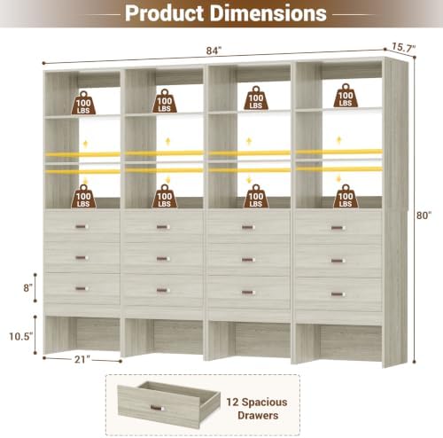 Freestanding 7FT Closet System - Image 3