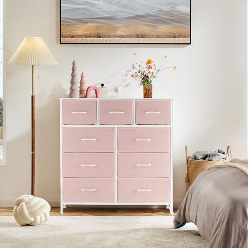 DUMOS 9 Drawer Dresser for Bedroom, Storage Organizer Chest of Drawers - Image 2