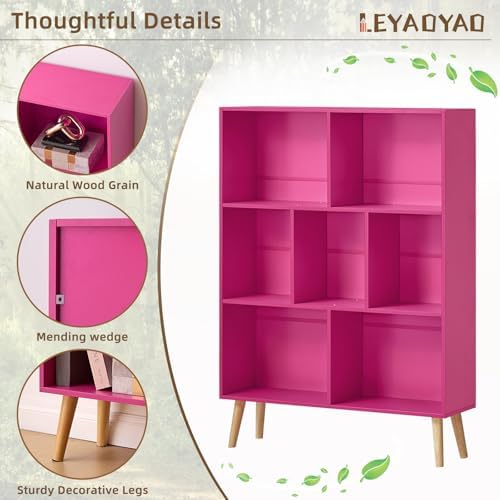 LEYAOYAO Cube Bookshelf, Mid-Century Modern Book Shelf - Image 5