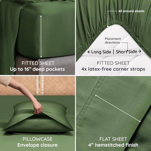 Bambaw California King Sheet Set 4pcs – 100% Viscose Derived from Bamboo Sheets - Image 5