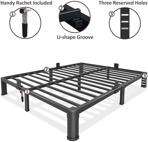 Bilily 6 Inch Low Bed Frame Queen - Image 4