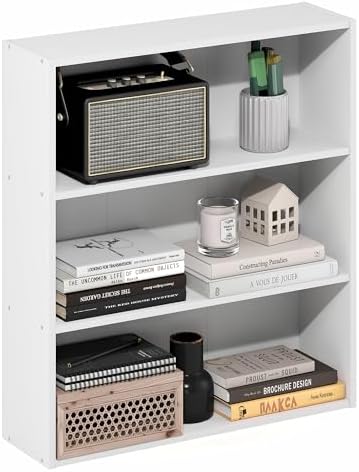 Furinno Basic Book Shelf, 3-Tier Bookshelf, Cube Storage Organizer Bookcase by Furinno-FitsYourSpaceFitsYourBudget