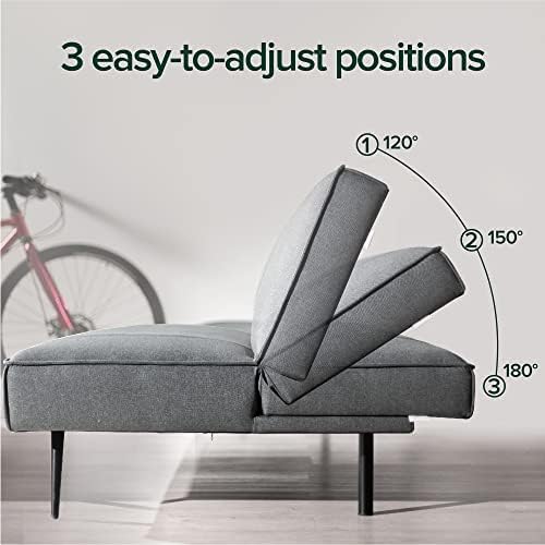 Zinus Quinn Sleeper Sofa, Convertible Sofa, Futon Sofa Bed, 2 in 1 Folding Sofa - Image 4