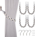 NICEEC 4 Pack Natural Cotton Rope Curtain Tiebacks Elegant Boho Style by NICEEC