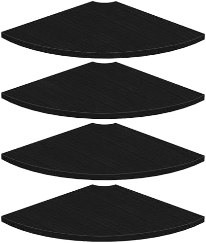 Homode Corner Shelf Wall Mount, 4 Tier Rounded Corner Floating Shelves by Homode