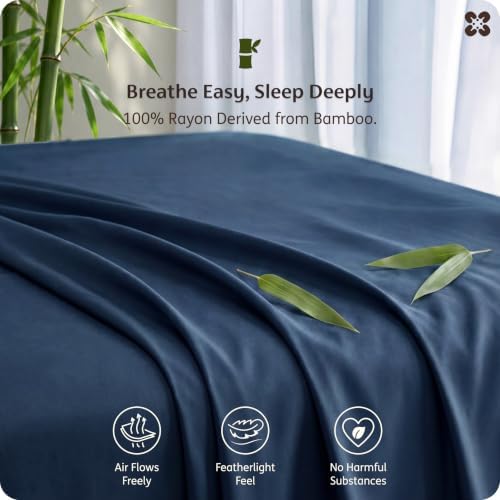 Bedsure PureWoven Rayon Derived from Bamboo, California King Sheet Sets - Image 3