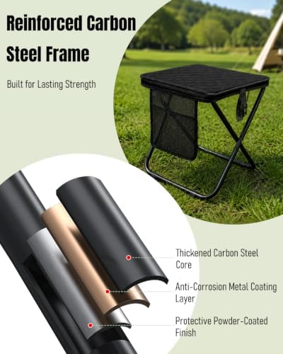 Pawfly 16" Portable Collapsible Stool, Heavy Duty Folding Stools - Image 5