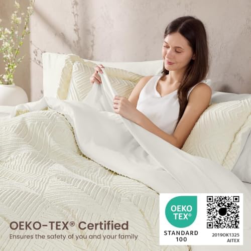 JOLLYVOGUE King Size Comforter Set 7-Piece, Boho Tufted Bed in a Bag - Image 6