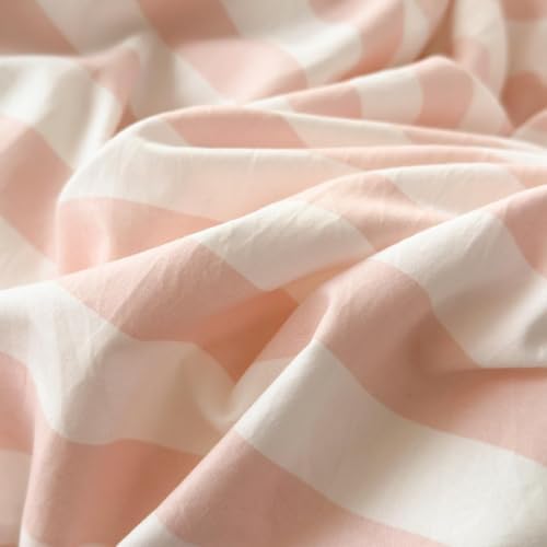 Nayoroom Striped Comforter Set Queen Reversible Pink White Stripe Bedding - Image 6