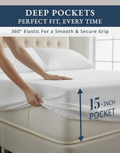 Lane Linen Split King Sheets Sets - Image 6