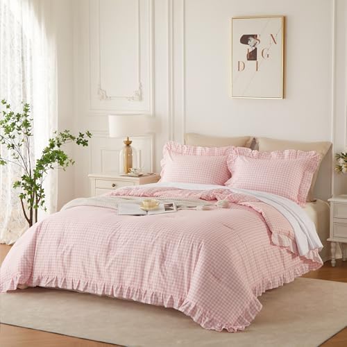 Cupocupa Gingham Ruffle Comforter Set Twin - Image 3