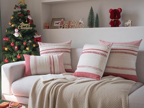 Cethom Christmas Pillow Covers 12x20 Inch Set of 2, Accent Cushion Cover - Image 6