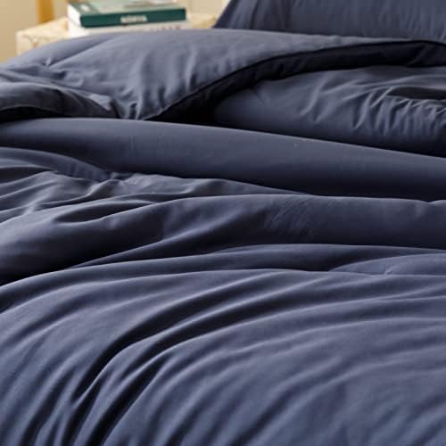 ROSGONIA Navy Blue Comforter Set Queen - Image 5