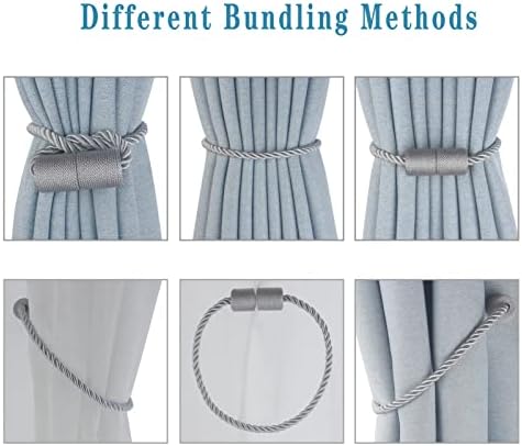 Magnetic Curtain Tiebacks Decorative Holdbacks Rope Tie Back Drapes Hangtty - Image 4
