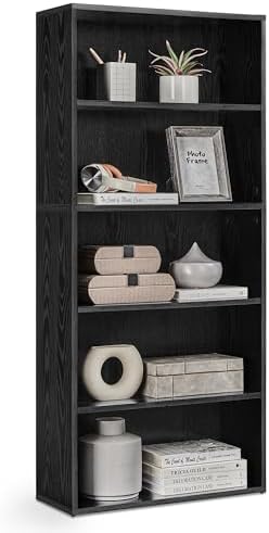 VASAGLE Bookshelf, 23.6 Inches Wide, 5-Tier Open Bookcase by VASAGLEbySONGMICSHOME