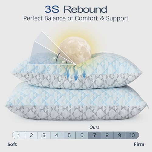 Cooling Shredded Memory Foam Pillows: Adjustable Queen Size Set of 2 - Image 4