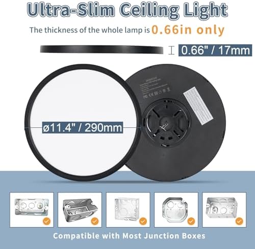 4Pack11.4 Inch LED Flush Mount Ceiling Light - Image 4