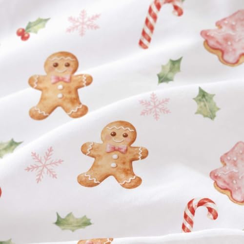 Nayoroom Christmas Comforter Set Queen Gingerbread Tree Holiday Bedding - Image 6
