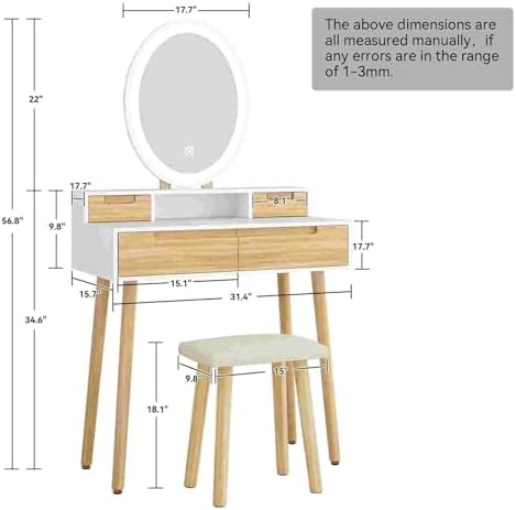 YOURLITE Small Makeup Vanity Desk - Image 2