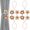 4 Pack Flower Curtain Tiebacks, Rope Curtain Tiebacks Boho Style, Simple by GDFYMIImproveLifeHappyLife