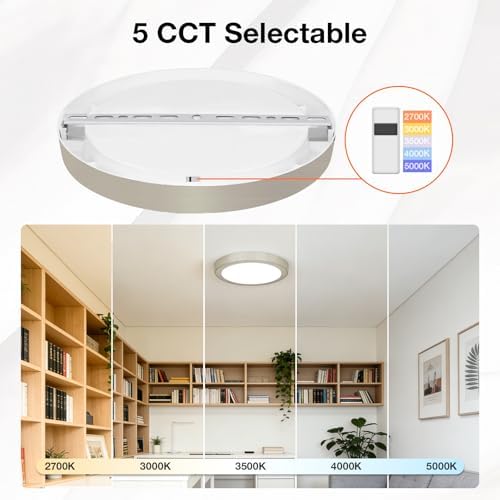 Sylvania 12" LED Flush Mount Ceiling Light Fixture, 5 Color Select, 1600 LMS - Image 4