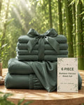 6 Piece Full Size Sheets Set, Rayon Derived from Bamboo by akkialla