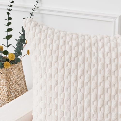 Kevin Textile Soft Corduroy 14"x24" Lumbar Pillow Cover 1 Pack, Pure White - Image 2