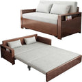 59" Grey 3-in-1 Convertible Sofa w/Storage & Rev Chaise, Solid Wood Frame by Unknown